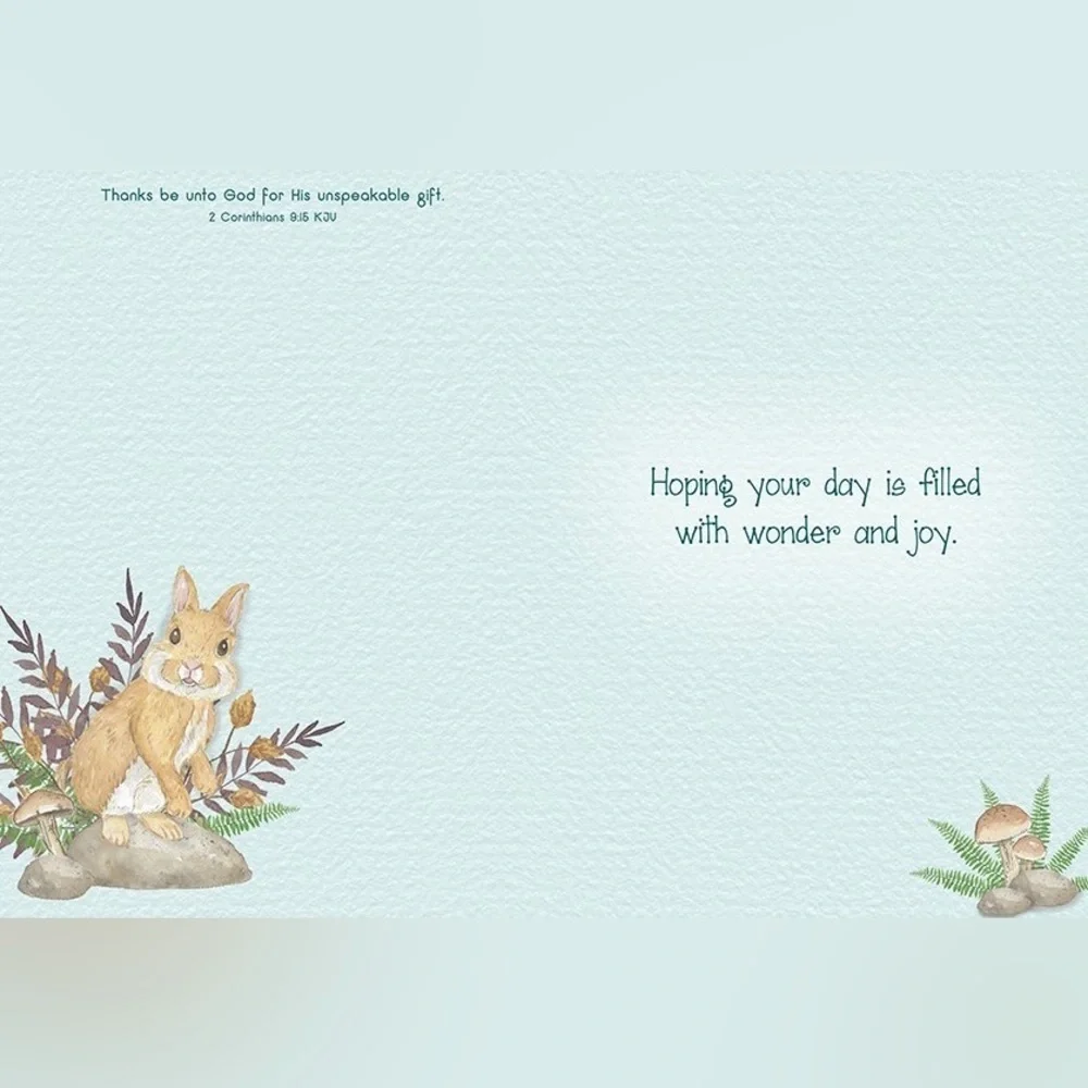 Bunny Mushroom Birthday Greeting Card, New, For Bundles Only 🍄🐇